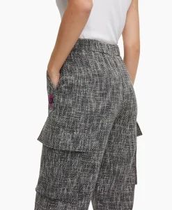 Alix The Label Cargobroek Woven Boucle Cargo Zwart*Dames Broeken