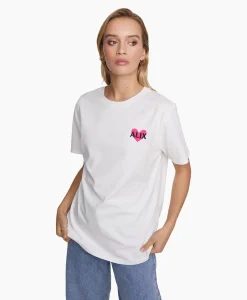 Alix The Label T-Shirt Korte Mouw Knitted Alix Heart Off White*Dames T-Shirts & Tops