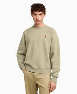 Ami Paris Sweater Ami De Coeur Khaki*Heren Truien