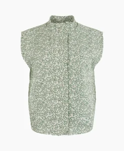 Anna Van Toor Gilet 43A11-02108B Groen*Dames Gilets