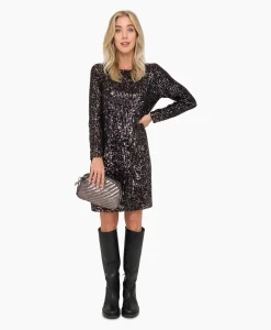 Anna Van Toor Jurk 74A06-03642 Zwart*Dames Jurken