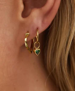 Anna+nina Oorbellen Funky Love Small Hoop Goud*Dames Sieraden