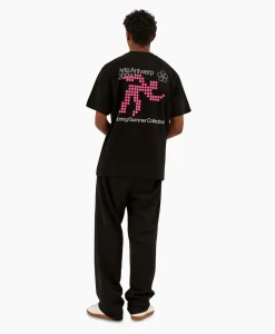 Arte Antwerp T-Shirt Korte Mouw Circle Runner Back Print Zwart*Heren T-Shirts