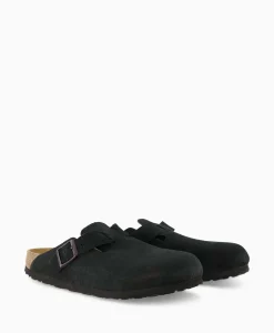 Birkenstock Instapper Boston Sfb Zwart*Heren Instappers