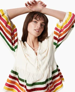 Chufy Blouse Liberty Embroidered Off White*Dames Blouses