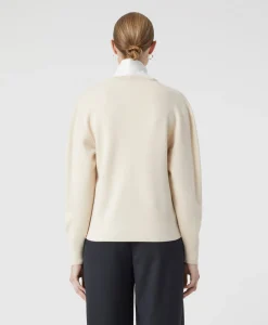 Closed Pullover Crew Neck Henley Beige*Dames Truien