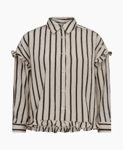 Co'couture Co'Couture Blouse Sadie Frill Zwart*Dames Blouses