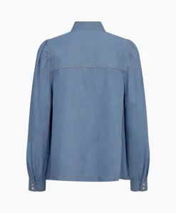Co'couture Co'Couture Blouse Titus Denim Blow Blauw*Dames Blouses