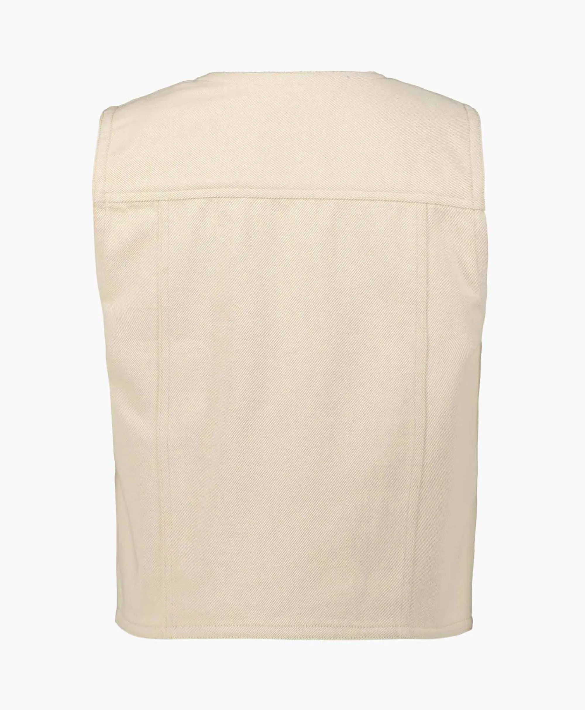 Co'couture Co'Couture Gilet Aries Denim Vest Off White*Dames Gilets