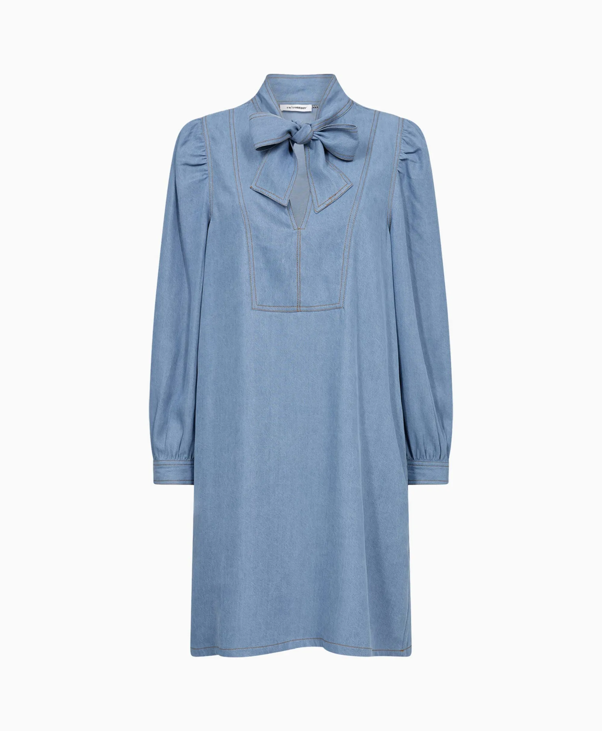 Co'couture Co'Couture Mini Jurk Titus Denim Bow Blauw*Dames Jurken