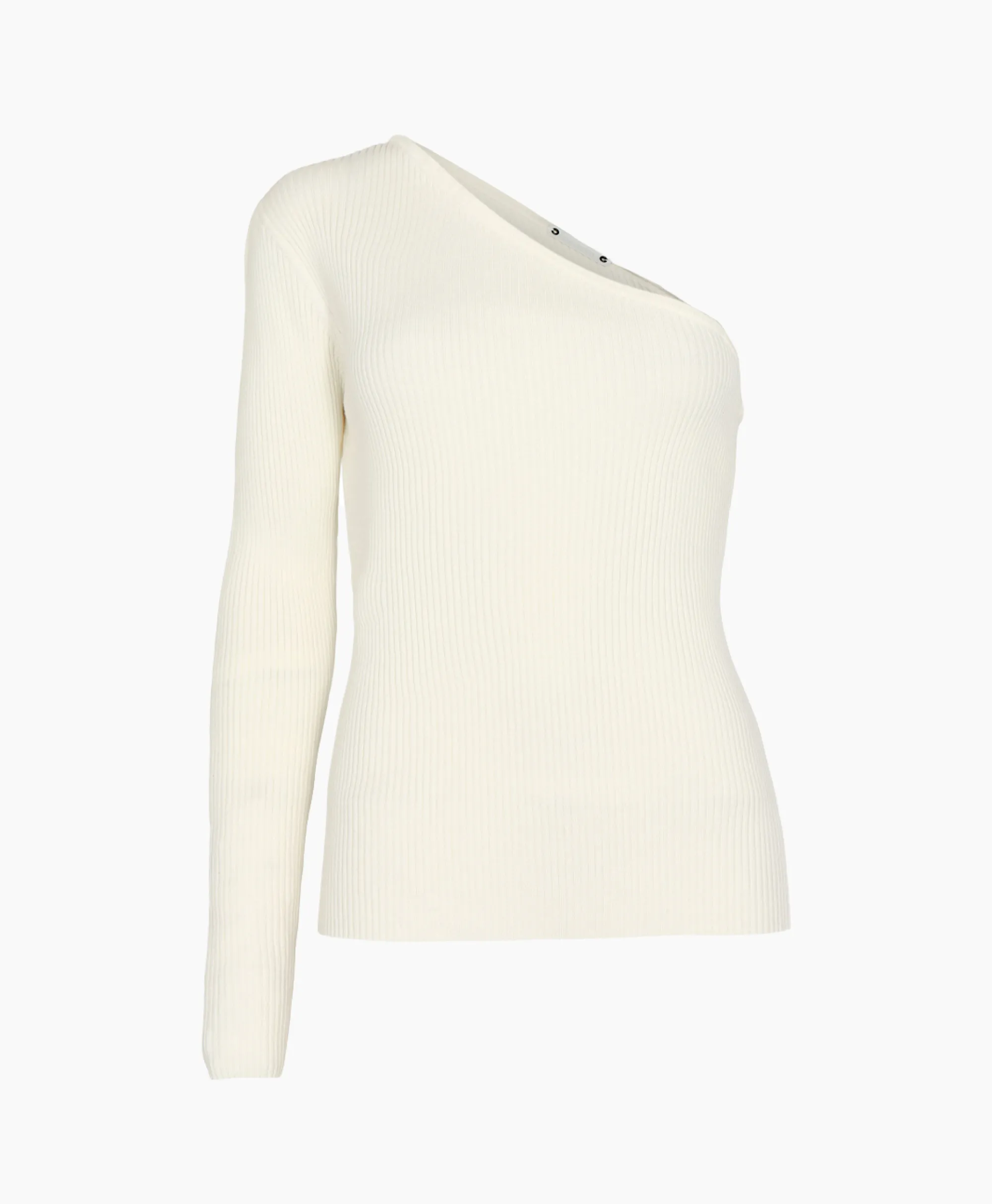 Co'couture Co'Couture Sweater Badu Asym Rib Knit Off White*Dames Truien
