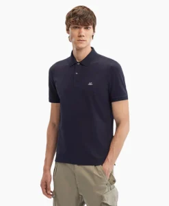 Cp Company Polo Stretch Piquet Regular Donker Blauw*Heren Polo's