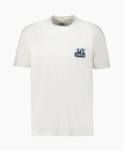 Cp Company T-Shirt Korte Mouw Jersey Artisanal British Sailor Wit*Heren T-Shirts