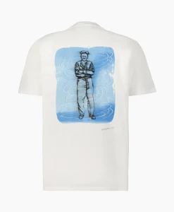Cp Company T-Shirt Korte Mouw Jersey Artisanal British Sailor Wit*Heren T-Shirts