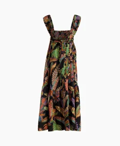 Farm Rio Maxi Jurk Cool Foliage Black Sleeveless Zwart*Dames Bruiloftskleding