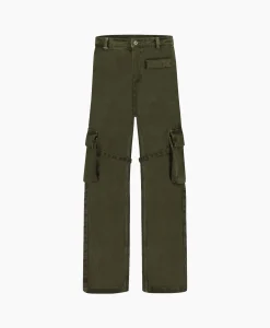 Flâneur Flaneur Cargobroek Phone Pocket Groen*Heren Broeken