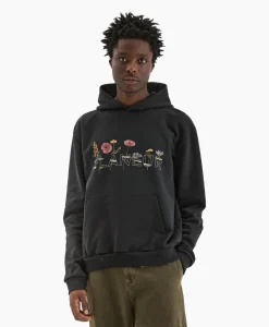 Flâneur Flaneur Hoodie Botanical Zwart*Heren Truien
