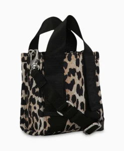 Ganni Crossbody Tas Recycled Tech Mini Tote Bruin*Dames Tassen