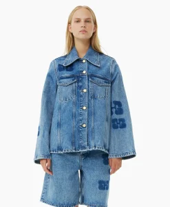 Ganni Jack Patch Denim Blauw*Dames Jassen