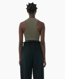 Ganni Top Melange Knit Sleeveless Bruin*Dames T-Shirts & Tops