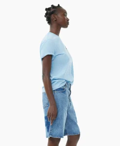 Ganni T-Shirt Korte Mouw Thin Jersey Loveclub Relaxed Licht Blauw*Dames T-Shirts & Tops