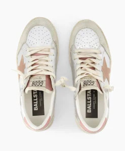 Golden Goose Sneaker Ballstar Laminated Upper Washed Suede Star Zilver*Dames Sneakers