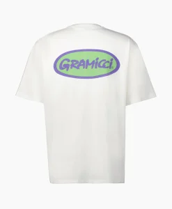 Gramicci T-Shirt Korte Mouw Grammici Oval Wit*Heren T-Shirts