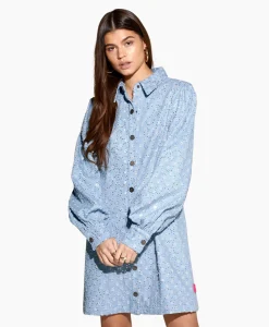 Harper & Yve Harper & Yve Mini Jurk Flo-Dr Licht Blauw*Dames Jurken