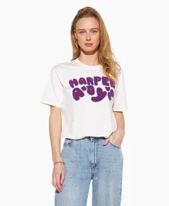 Harper & Yve Harper & Yve T-Shirt Korte Mouw Logo-Ss Off White*Dames T-Shirts & Tops