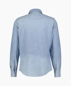 Jacob Cohen Overhemd Western Blauw*Heren Overhemden