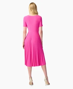 Joseph Ribkoff Maxi Jurk Korte Mouw Rose*Dames Jurken