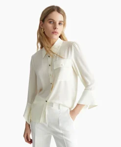 Liu Jo Blouse Ecs Camicia C/Polso Aperto Wit*Dames Blouses