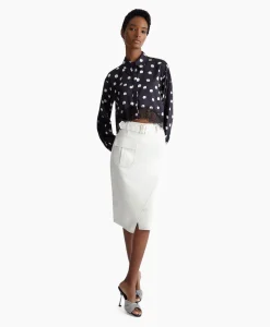 Liu Jo Blouse Escamicia C/Dettagali In Pizzo Zwart*Dames Blouses