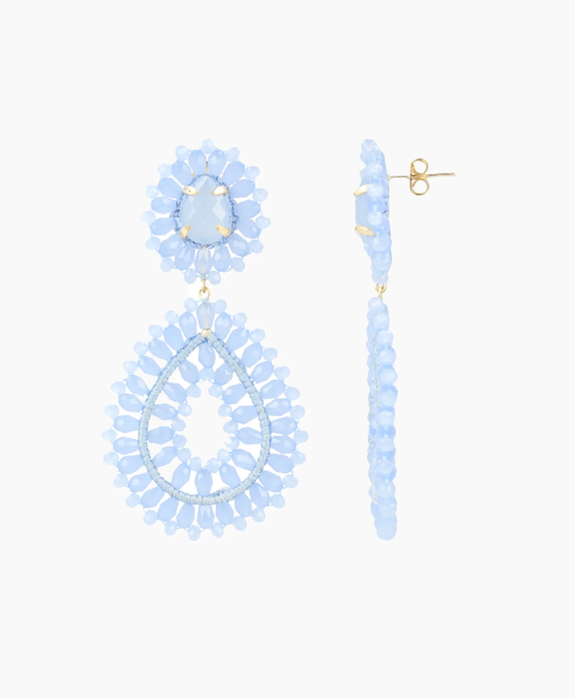 Lott. Gioielli Oorbellen Ce Si Double Drop S Blauw*Dames Sieraden