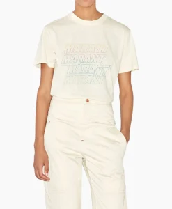 Marant Étoile Marant Etoile T-Shirt Korte Mouw Ziliani-Ga Ecru*Dames T-Shirts & Tops