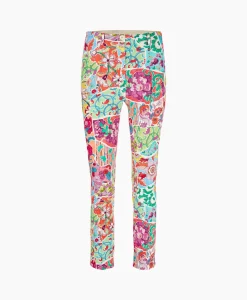 Marc Cain Pants Bloemenbroek Wp 81.11 J04 Licht Rood*Dames Broeken