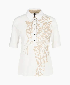 Marccain Sport Polo Ws 53.03 J48 Off White*Dames Polo's