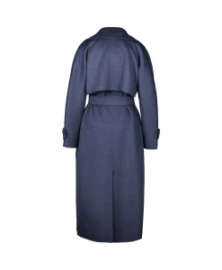 Maxmara Jas Mantel 100shmere Midden Blauw*Dames Jassen