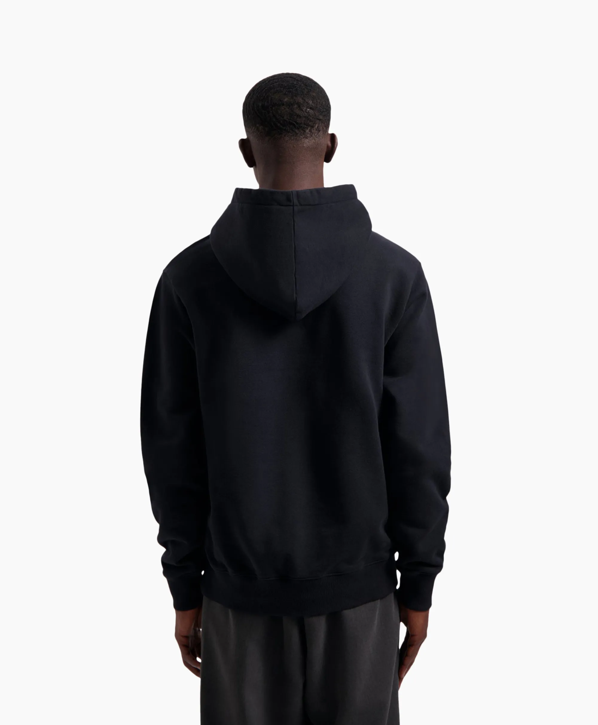 Olaf Hussein Hoodie Blur Logo Zwart*Heren Truien