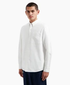 Olaf Hussein Overhemd Oxford Wit*Heren Overhemden