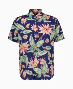 Ralph Lauren Overhemd Short Sleeve Tropical Groen*Heren Overhemden