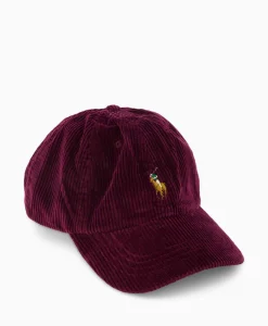 Ralph Lauren Pet Corduroy Bordeaux*Heren Petten