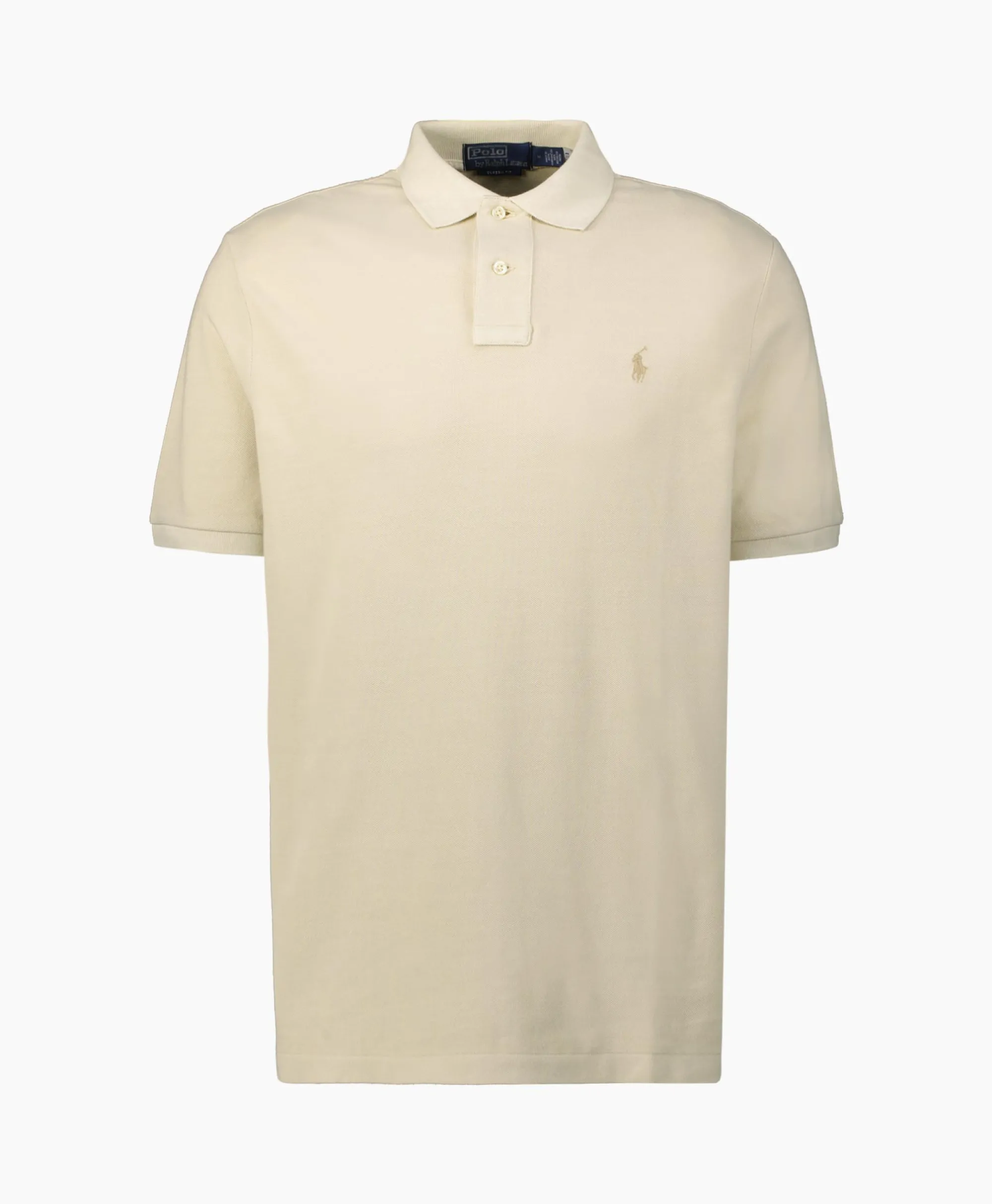 Ralph Lauren Polo Cotton Garment Dyed Ecru*Heren Polo's