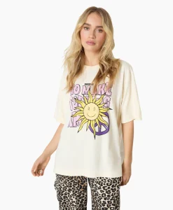 Refined Department T-Shirt Korte Mouw Bruna Off White*Dames T-Shirts & Tops