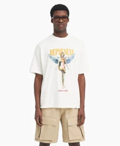 Represent T-Shirt Korte Mouw Rebornoff White*Heren T-Shirts