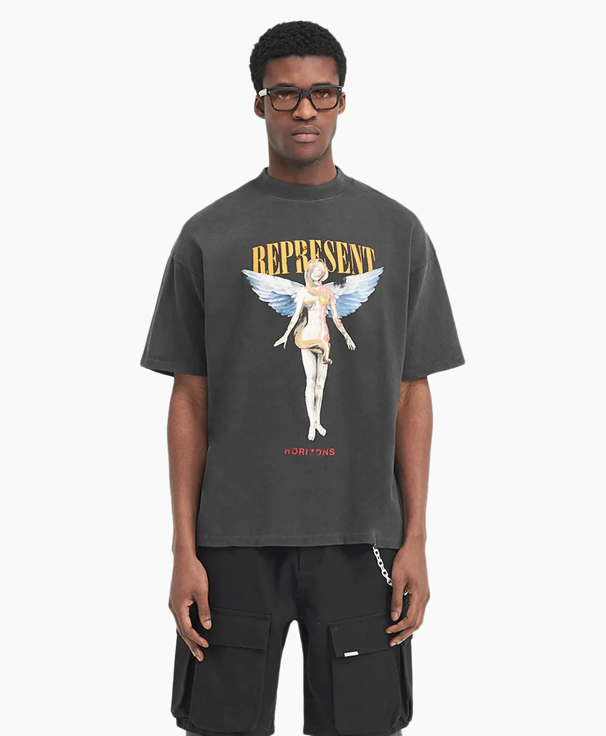 Represent T-Shirt Korte Mouw Rebornzwart*Heren T-Shirts