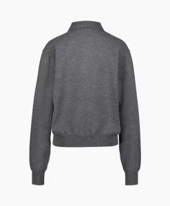 Róhe Rohe Pullover Wool Cashmere Polo Grijs*Dames Truien