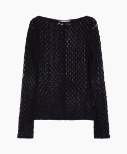 Róhe Rohe Top Lace Zwart*Dames T-Shirts & Tops