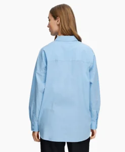 Selected Femme Blouse Dina-Sanni Ls Shirt Noos Blauw*Dames Blouses