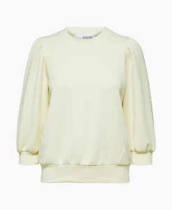 Selected Femme Sweater Tenny 3/4 Sweat Top Noos Wit*Dames Truien